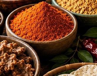 Colourful homemade spice blend